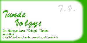 tunde volgyi business card